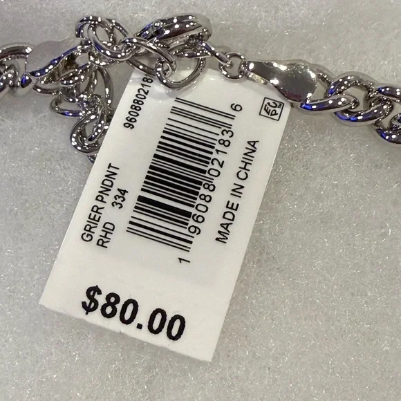 Host Pick 8/22/25! NWT Kendra Scott Silver Grier Pendant Necklace in Sea Green - Picture 7 of 9